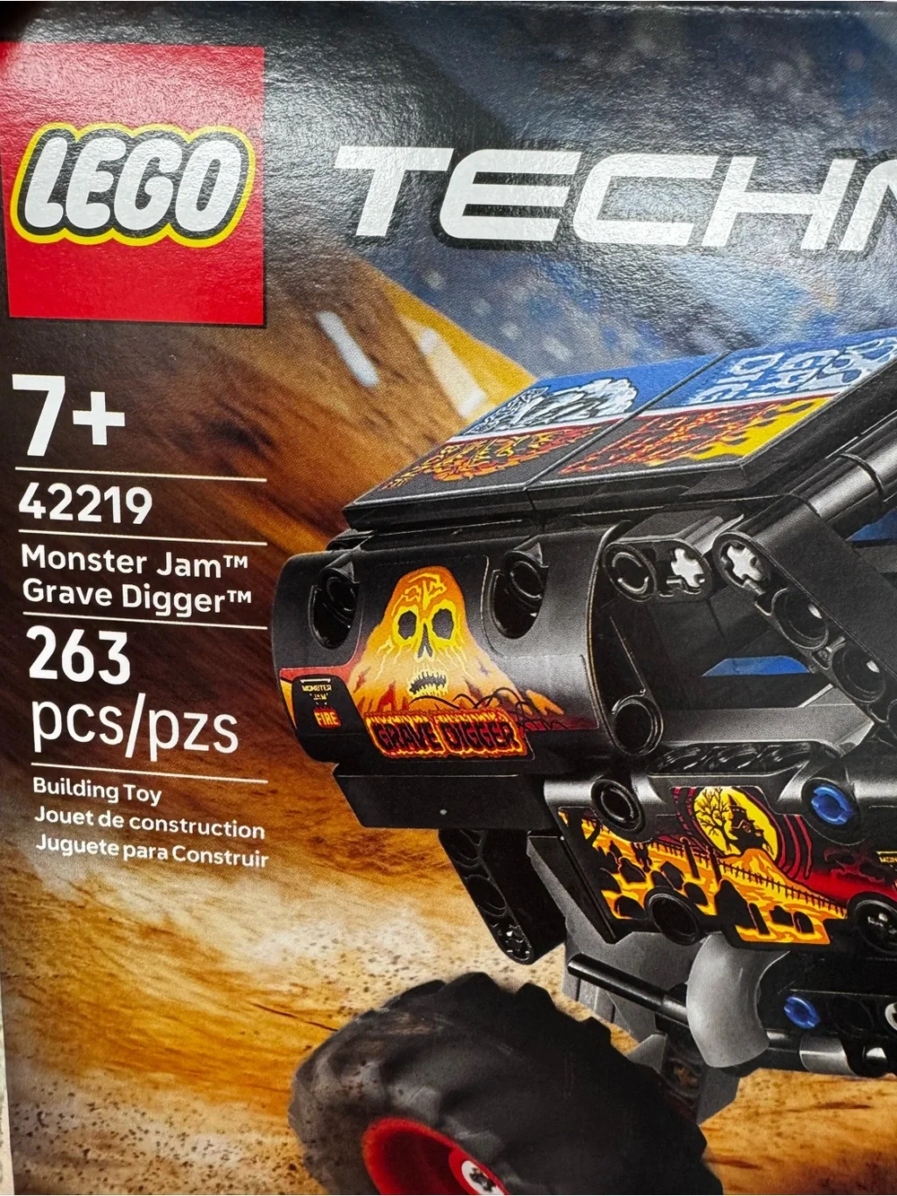 Lego Technic Monster Jam Grave Digger Fire and Ice- Pull Back & Go! NIB 7+ 263pc